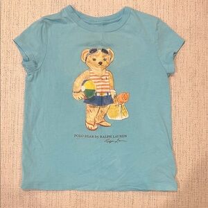 Ralph Lauren Kids Light Blue Polo Bear Tee